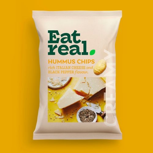 Rich ITALIAN CHEESE and BLACK PEPPER flavour HUMMUS CHIPS