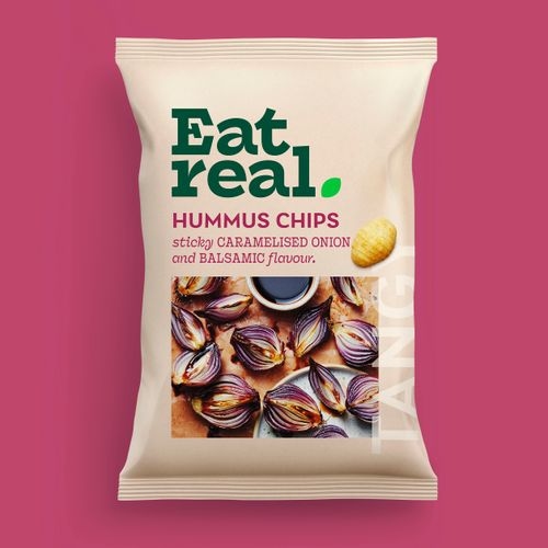 Sticky CARAMELISED ONION and BALSAMIC flavour HUMMUS CHIPS